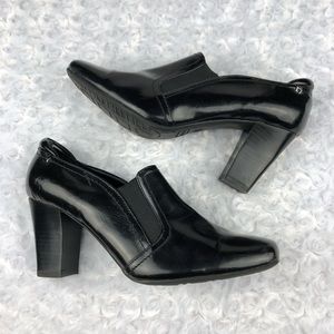 Etienne Aigner Black Heeled Ankle Booties Size 9.5